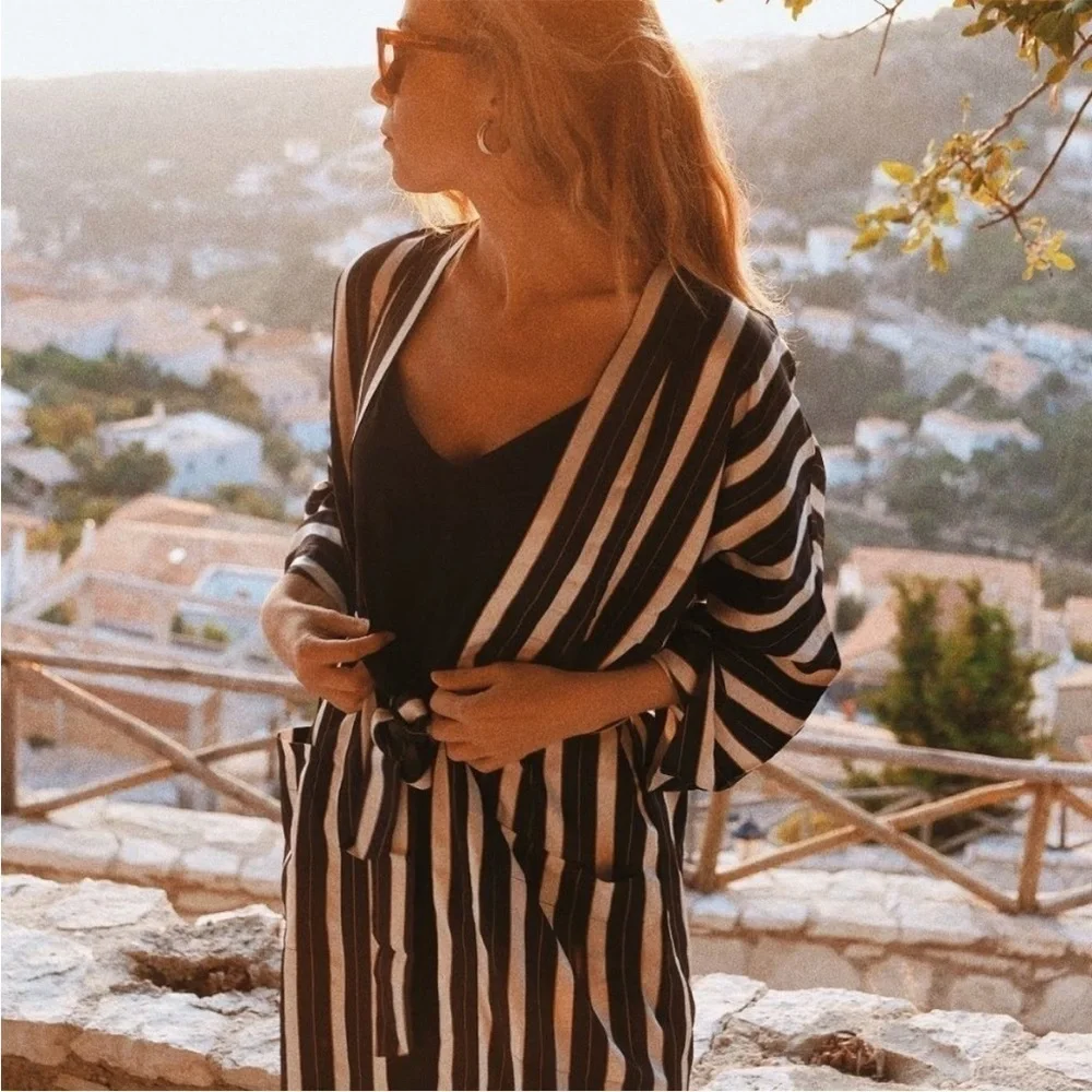 Aritzia Wilfred Striped Durante Jacket